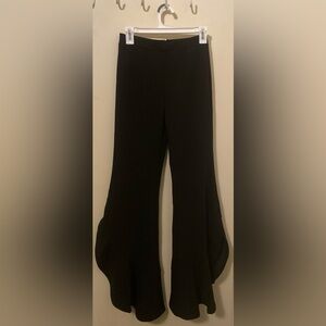 Black Ruffled Pants